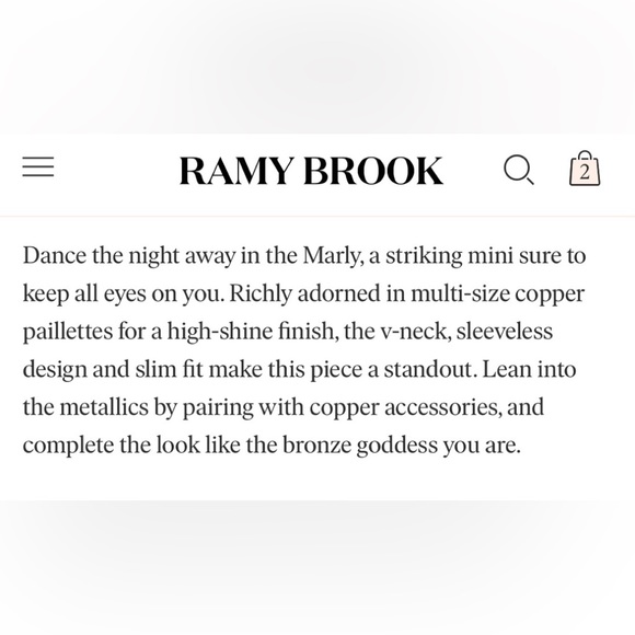 Ramy Brook Marley Copper Paillettes Dress - Picture 8 of 16